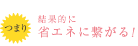 つまり省エネを意識しやすくなる！